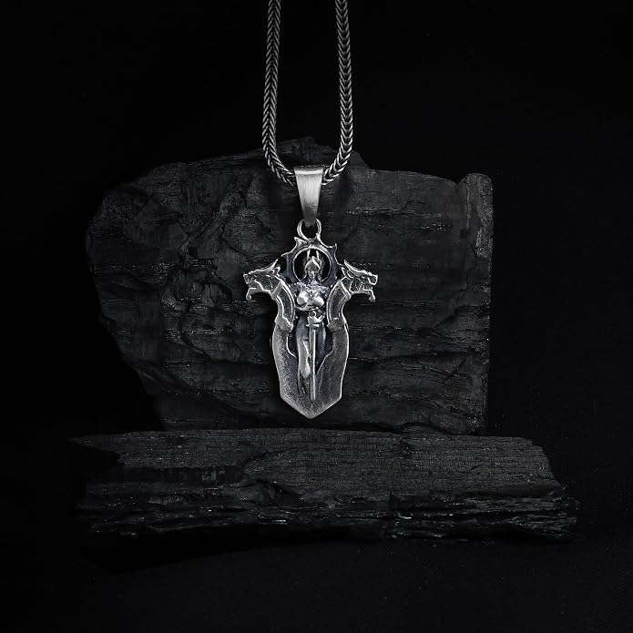 Goddess Freyja Charm Necklace, Freyja Necklace,Viking Jewelry,Viking Christmas Gift, Pagan Pendant, Norse Jewelry For Men,Norse Mythology