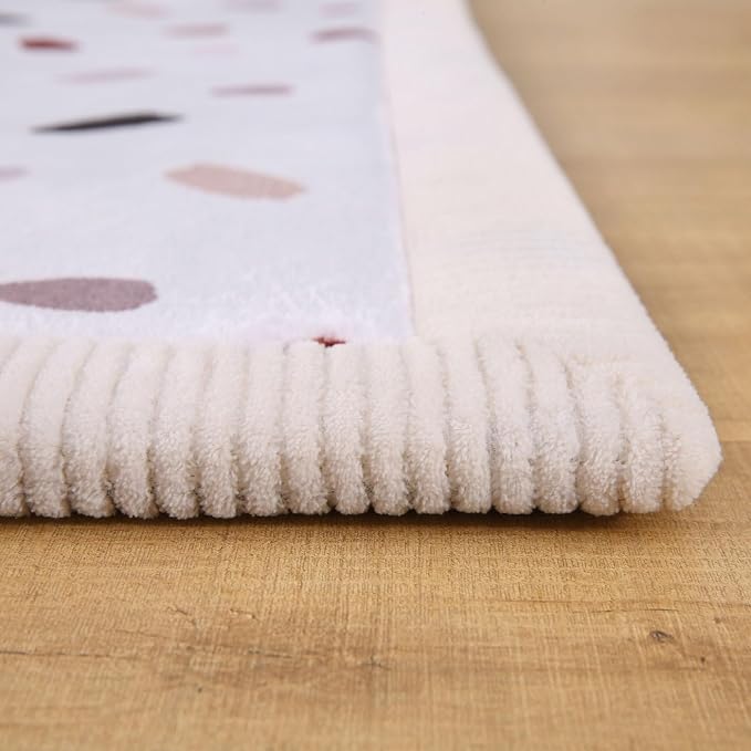 Hakuna Matte CloudSoft Baby Play Mat for Floor 60" x 80" Confetti | Coral Velvet high-density foam Rug for Crawling & Cozy Play – Non-Slip, Water-Resistant, Easy-CareTummy Time Mat