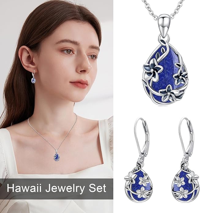 Flower Earrings 925 Sterling Silver Flower Teardrop Leverback Dangle Earrings Jewelry Gifts for Women Girls