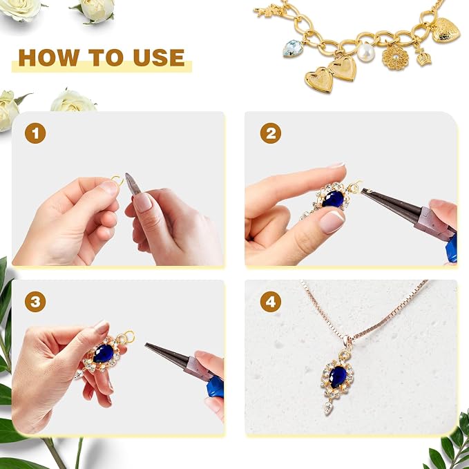 14K Gold Filled Jump Rings Open Jump Rings for Necklace Bracelet Earrings DIY Jewelry Making Supplies (8mm-450 pcs)
