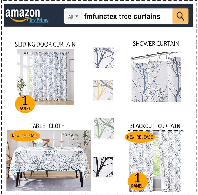 FMFUNCTEX Linen Sage Green White Semi Sheer Print Curtains 45 Inch 2 Panels | Short Sheer Branch Patterned Drapes, Light Filtering Grommet Panels for Kitchen, Bathroom, Cafe Windows and Farmhouse Curtain