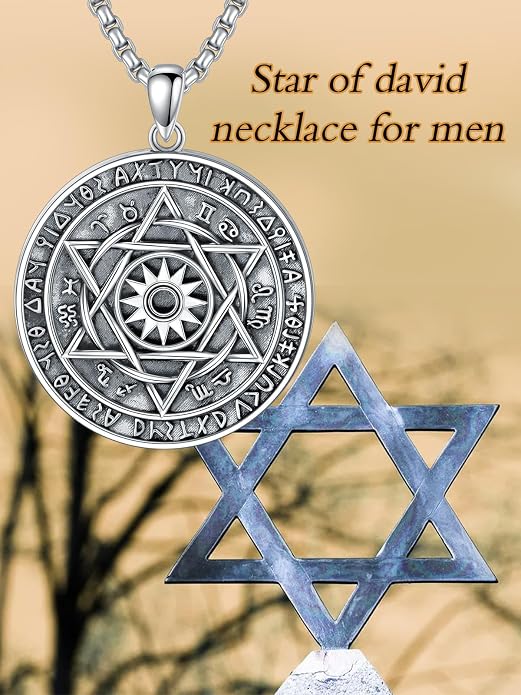 Viking Necklace for Men 925 Sterling Silver Viking Wolf/Thors Hammer/Vegvisir/Tree of Life/Compass Pendant Norse Necklace Amulet Talisman Christmas Gifts for Him Her