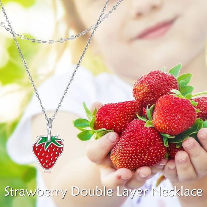 MONGAS Tree of Life/Infinity Cross/Lock and Key/Lotus/Hamsa/Horse/Strawberry/Opal/Lariat/Dragonfly/Heart/Violin Layered Necklace Sterling Silver for Women