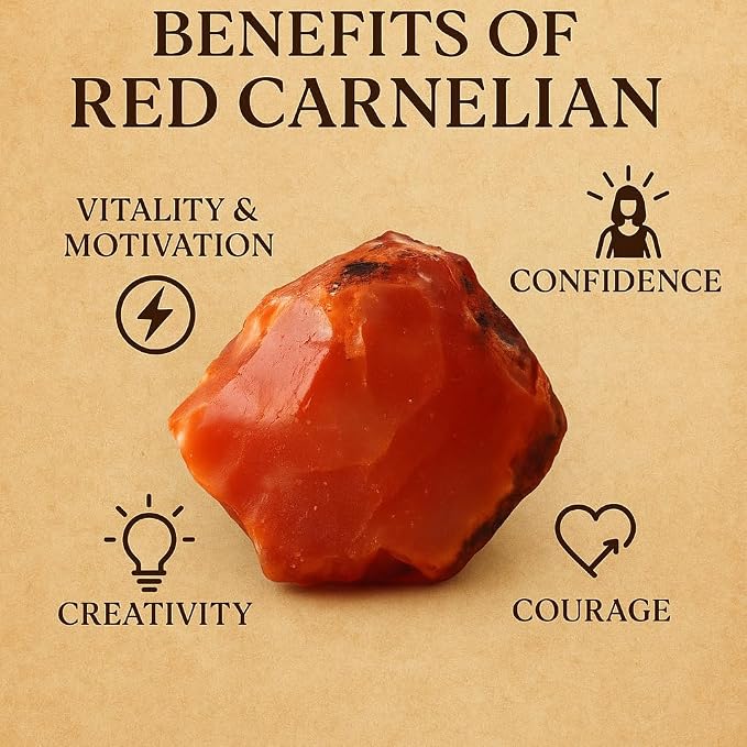 Large 1.25-2.0” Natural Carnelian Raw Crystals Stones for Meditation, Chakra, Reiki, Crystal Grid, Energy Work, Wire Wrapping, Tumbling & Spiritual Home Decor