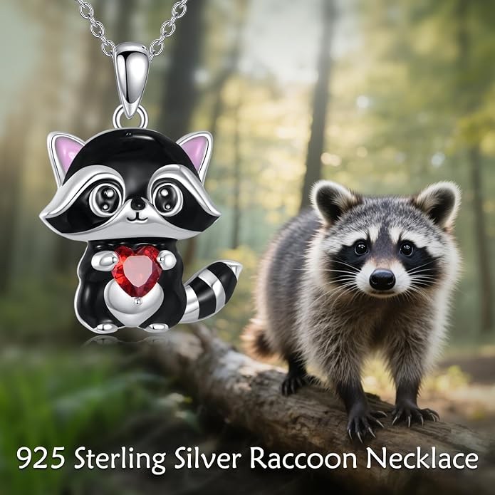Bat/Cow/Cat/Bunny Necklace 925 Sterling Silver Heart Animal Pendant Necklace for Women
