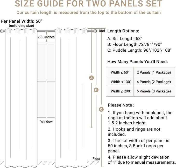 100% Blackout Shield Linen Blackout Curtains for Bedroom 102 Inches Long, Back Tab/Rod Pocket Living Room Drapes, Thermal Insulated Blackout Curtains 2 Panels Set, 50" W x 102" L, Blush Pink
