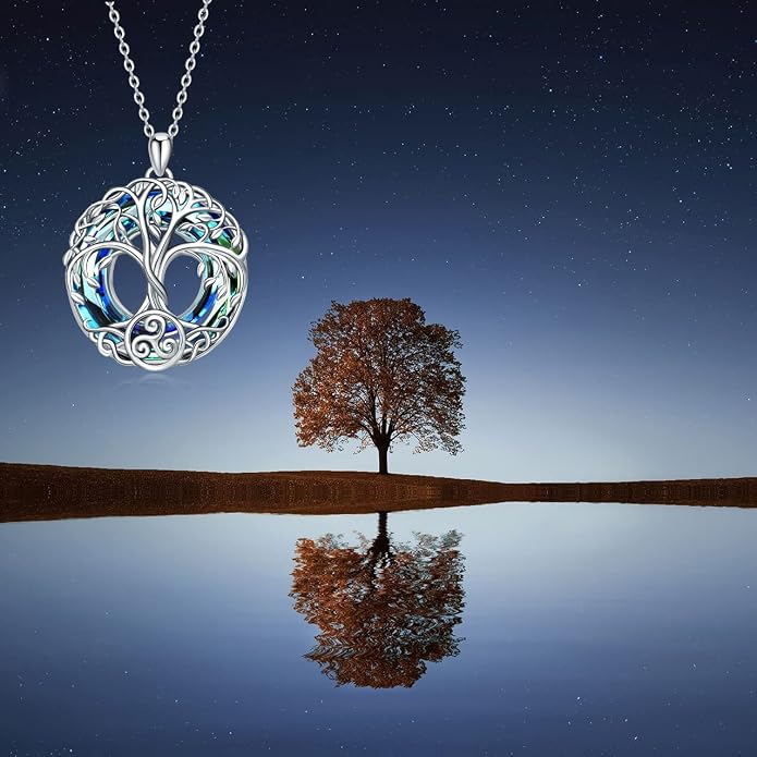 Tree of Life Thor Hammer Pendant Necklace for Women Sterling Silver S925 Jewelry for Women US1