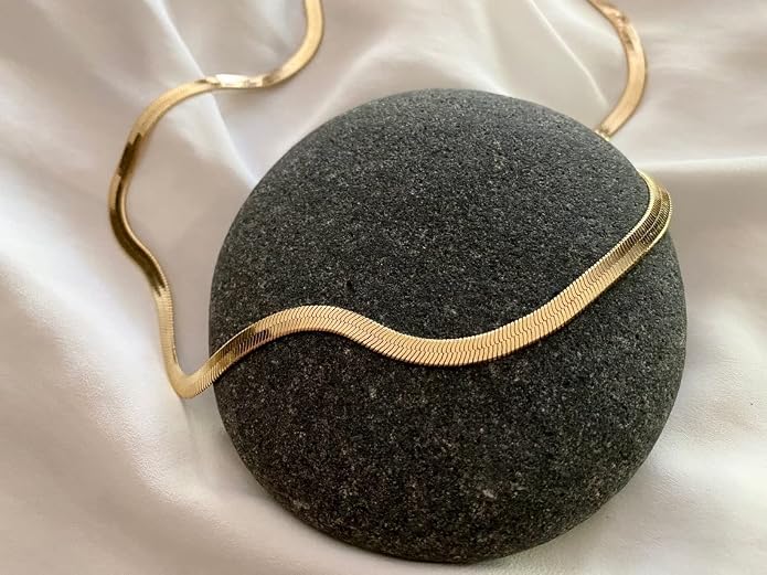 Natural Freshwater Baroque Pearl Necklace 14K Gold Plated Dainty Choker Necklace for Women Girls Snake Chain/Cuban Link/Paperclip/Ball Beaded Chain/Tennis Chain Fashion Jewelry for Gift