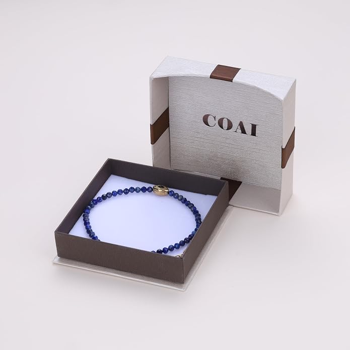 COAI Evil Eye Anklet for Women, Summer Waterproof Anklet for Women Lapis Lazuli Moonstone Black Tourmaline Ankle Bracelet