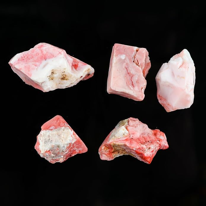 5pcs, Wholesale Raw Natural Gemstones and Crystals, Assorted Rough Stones, Bulk Loose Rock Supplies, DIY Crafts-Jewelry Making, Wire Wrapping, Gem Collection