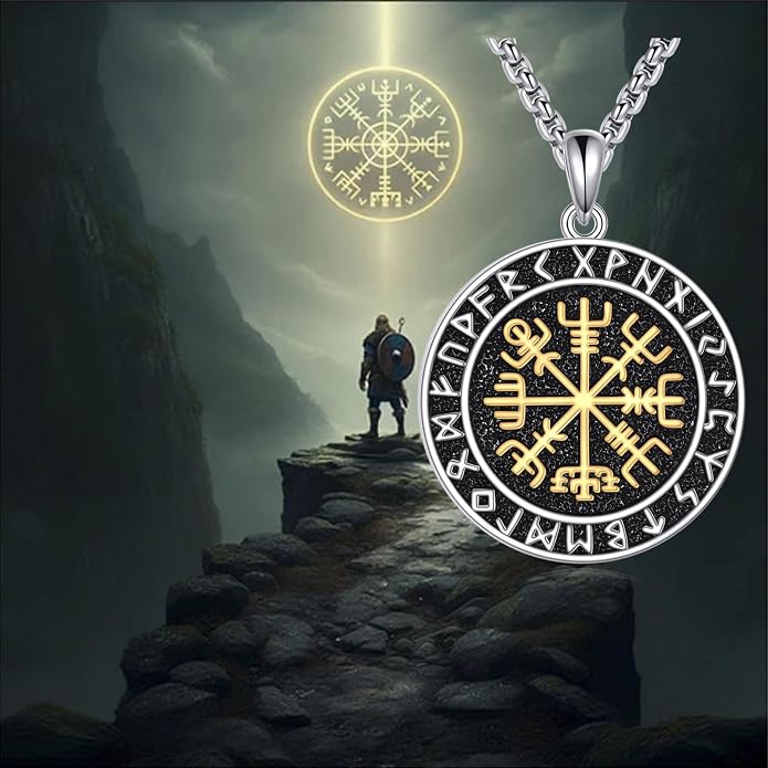 Poseidon/Athena/Apollo/Valhalla/Norse Viking Necklace 925 Sterling Silver Pendant Necklace for Men Greek/Norse Viking Amulet Jewelry Gifts