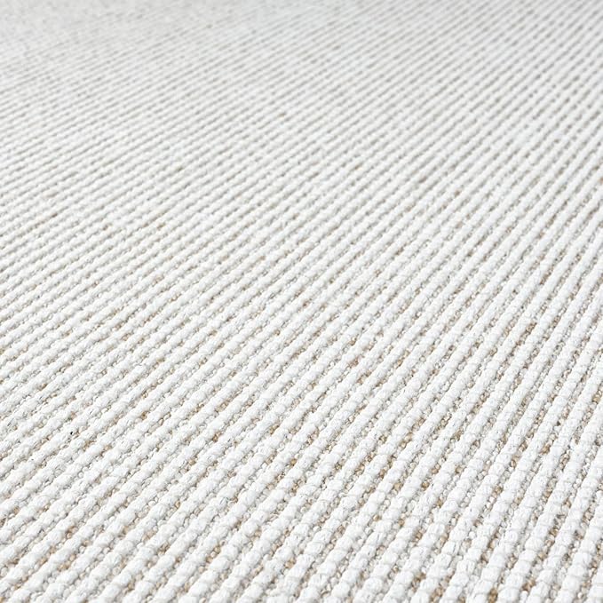 LUXE WEAVERS Two-Tone Fringed Area Rug Beige 4x5