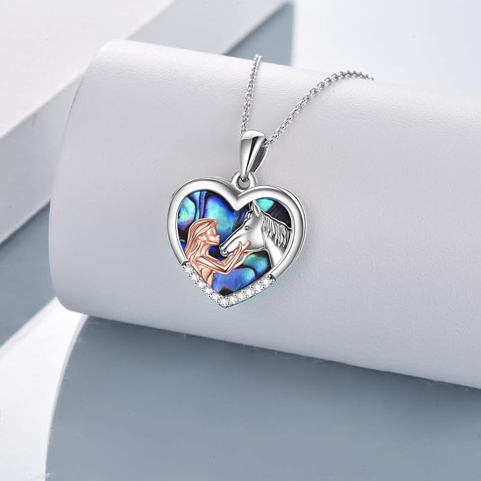 YFN Horse Pendant Necklace Sterling Silver Women with Horse Gift for Women