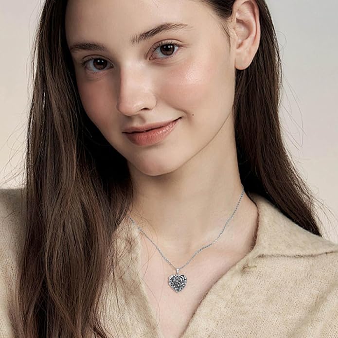 TOUPOP Heart Locket Necklace 925 Sterling Silver Love Locket that Holds Pictures Gifts for Women Her