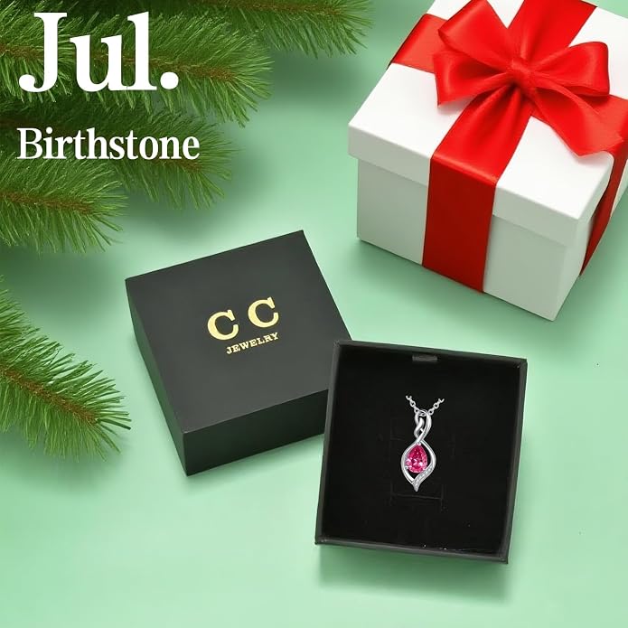 Infinity Birthstone Necklace for Women 925 Sterling Silver Dainty Infinity Pendant Jewelry Birthday Mothers Day Gifts for Mom Women Wife