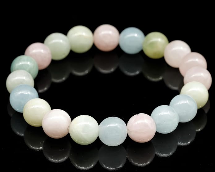 Natural Gemstone Beaded Stretch Bracelet for Men & Women | Handmade 8mm Stone Jewelry | Zodiac Chakra Elastic Bracelet | Meaningful Gift Collection