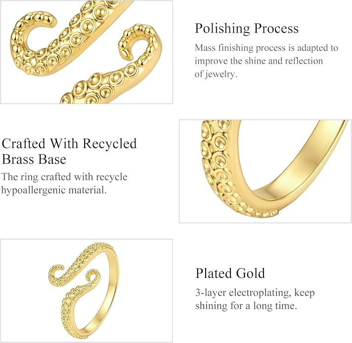Adjustable Koi Fish Smake Dachshund Kitten Cat Hummingbird leaf Dragon Stackable Rings Lucky Protection Gold Adjustable Animal Themed Fortune Protection Ring Good Luck Statement Jewelry Women Grandma Mom Daughter