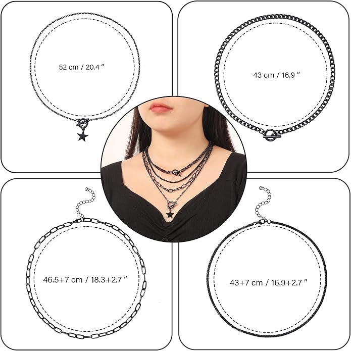 Milakoo Stainless Steel Pendant Necklace for Women Heart Charms Link Chains 23" Length Lobster Clasp