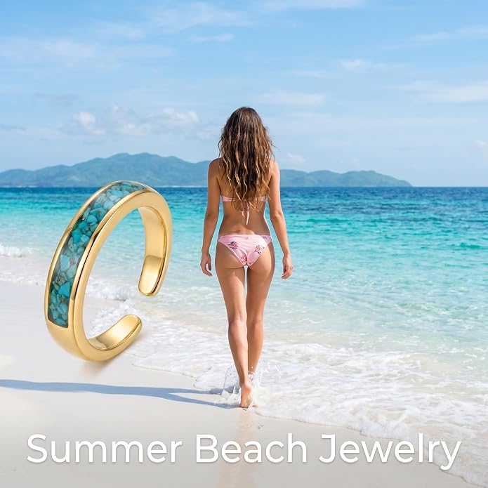 Boho Toe Rings for Women Adjustable Open Flower Foot Rings Summer Beach Jewelry Gifts for Women