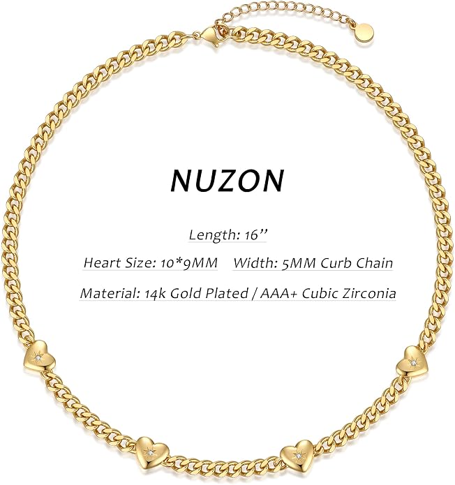 Natural Freshwater Baroque Pearl Necklace 14K Gold Plated Dainty Choker Necklace for Women Girls Snake Chain/Cuban Link/Paperclip/Ball Beaded Chain/Tennis Chain Fashion Jewelry for Gift