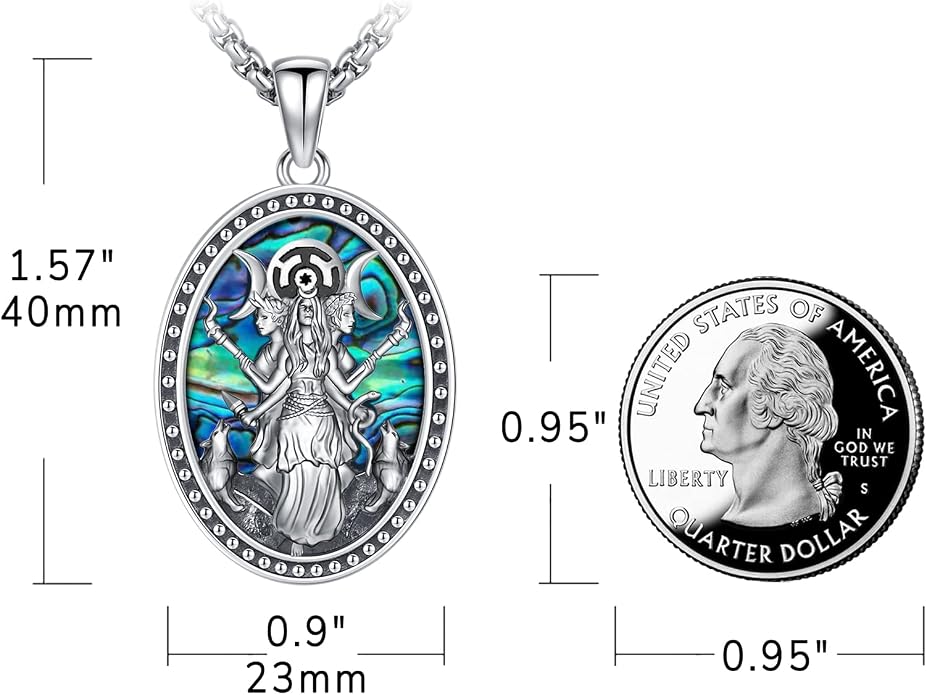 Witchy Jewelry for Women Men Nudo De Bruja Plata 925 Original Witches Knot Necklace Tetragrammaton Hecate Necklace Lilith Necklace Pentagram Necklace Cat Necklace Triple Moon Goddess Pendant Necklace