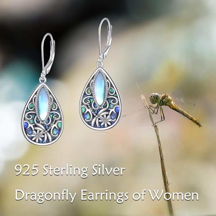 Butterfly/Paw Print/Highland Cow/Cat/Dog/Hummingbird/Dragonfly Earrings 925 Sterling Silver Animal Hypoallergenic Drop Dangle Earrings Animal Valentine's Day Jewelry for Women