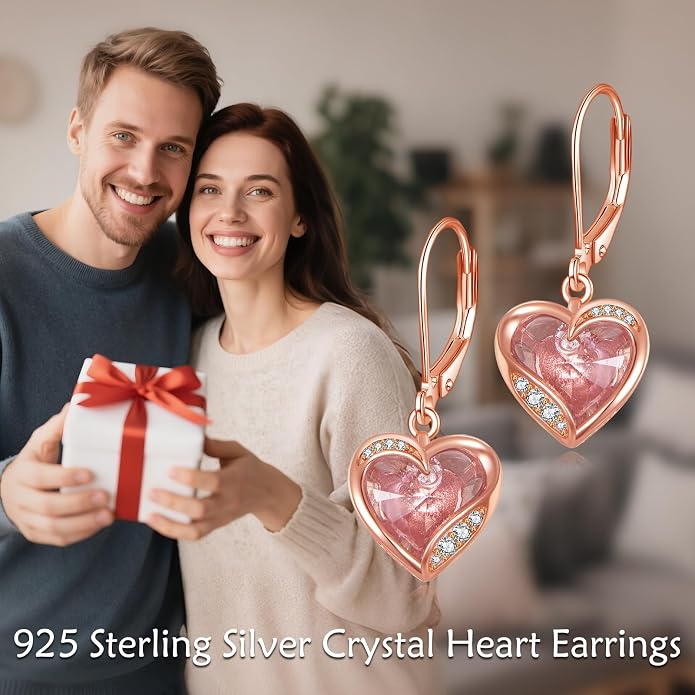 AOBOCO Teardrop Dangle Earrings for Women 925 Sterling Silver Moonstone Flower Filigree Leverback Jewelry Birthday