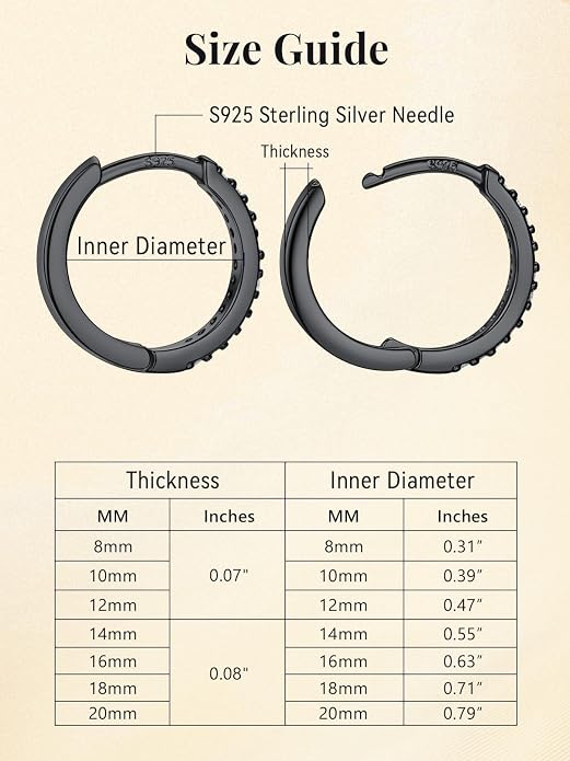 FaithHeart 925 Sterling Silver Post Huggie Hoop Earrings for Women, Silver Small Hoop Earring, Hypoallergenic Cartilage Earrings for Women