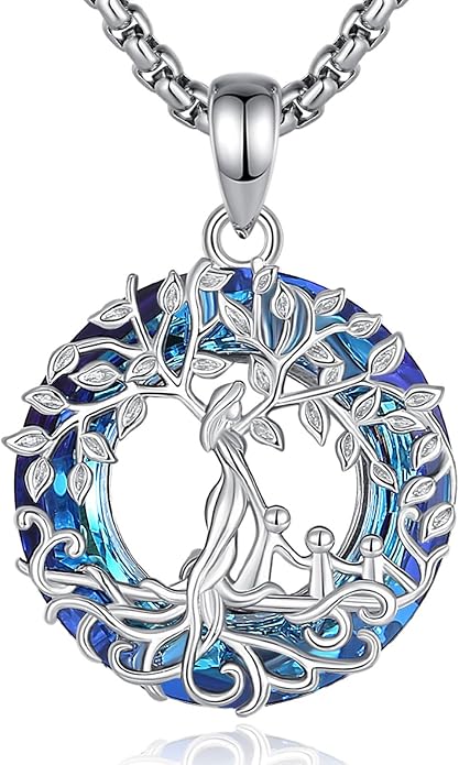 Vito 925 Sterling Silver Tree of Life Necklace for Women, Mother Tree Pendant for Mom Mother Necklace Mother's Day Jewelry Gift for Wife Grandma, 18/22 Inch Chain