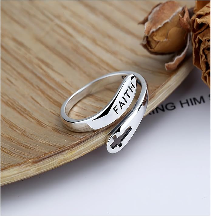 925 Sterling Silver Ring Minimalist Adjustable Rings Band Handmade Rings for Women Girls
