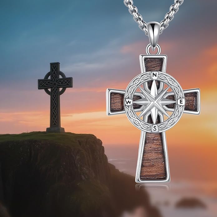 Cross Necklace 925 Sterling Silver Cross Faith Pendant Christian Jewelry Gifts for Women Men