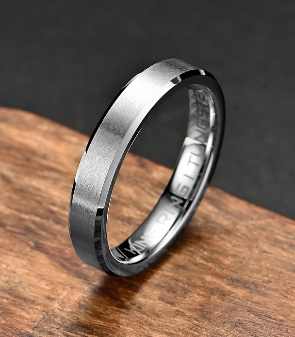 King Ring Tungsten 4/6/8/10mm Rings – Super Polished Matt Finish Tungsten Rings – Designed in USA