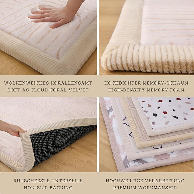 Hakuna Matte CloudSoft Baby Play Mat for Floor 60" x 80" | Coral Velvet Memory Foam Rug for Crawling & Cozy Play Non-Slip, Water-Resistant, Easy-Care Tummy Time Mat