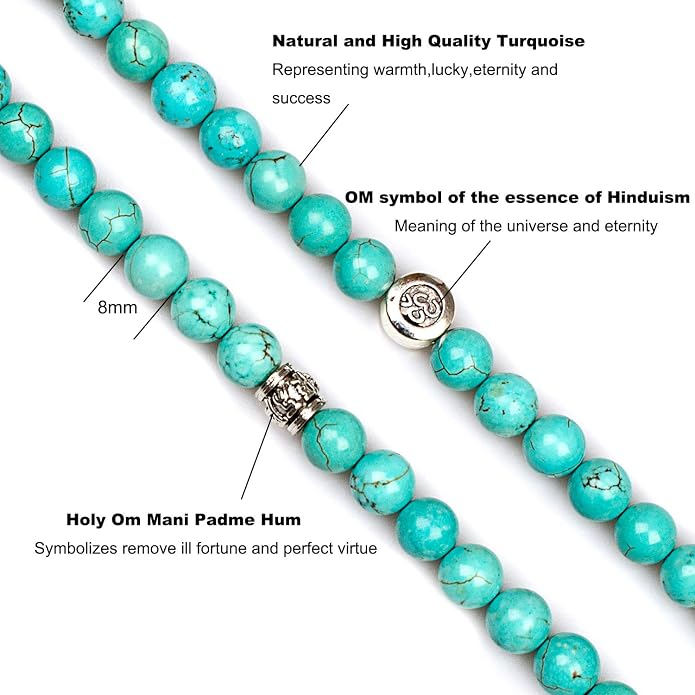 108 Mala Beads Necklace 7 Chakra Tree of Life Pendant Prayer Buddha Bracelets Healing Stone Yoga Men Women Jewelry