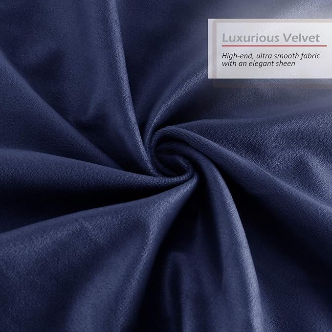 Nestl Throw Euro Pillow Covers, Cozy Velvet Decorative Pillow Covers 26x26 Inches, Soft Solid Couch Pillow Case for Sofa, Bed and Car, Set of 4 - Royal Blue