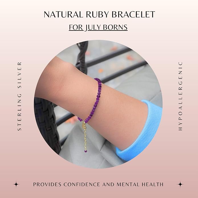 Faceted Bracelet for Women, Certified 925 Sterling Silver with 18K Gold Vermeil Healing Crystal Bracelets for Women - Crystals and Healing Stone Bracelet Women Jewelry for Gift