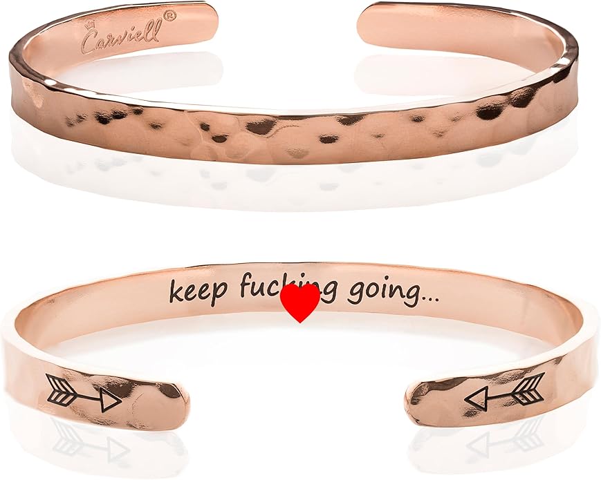 Carviell Bracelet - Gifts for Women – Inspirational, Friendship, Love, Mom, Daughter, Sister, Christian, Graduation, Memorial & Wedding Gifts – 100+ Phrases – Stainless Steel, Gift-Ready