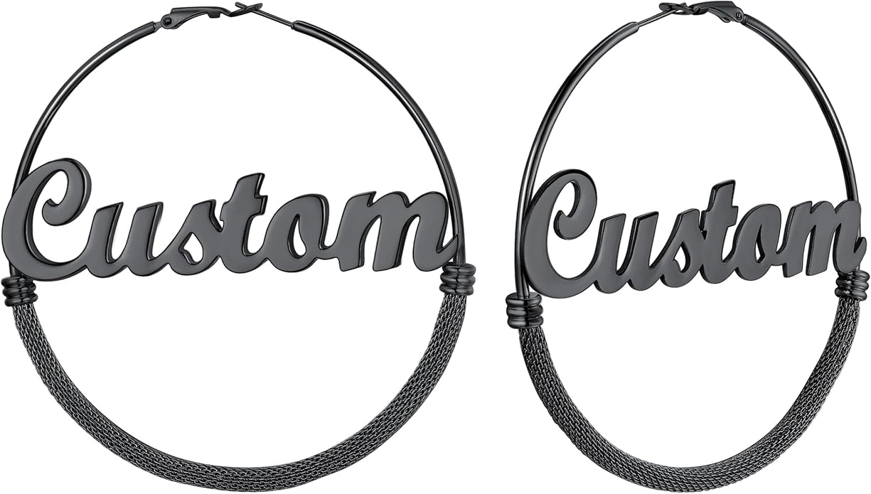 PROSTEEL 30/40/60/80/100mm Chunky Hoop Earrings For Women Gold Plated/Black Stainless Steel Hoops Earrings Statement Jewelry