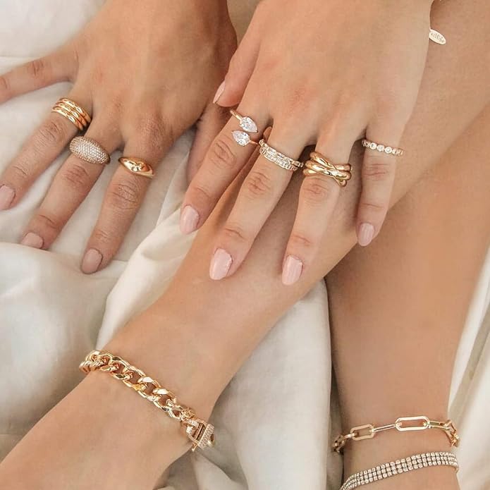 Ettika Anklets for Women. Anklet, 18k Gold or Rhodium Plated. Ankle Bracelets for Women, Jewelry