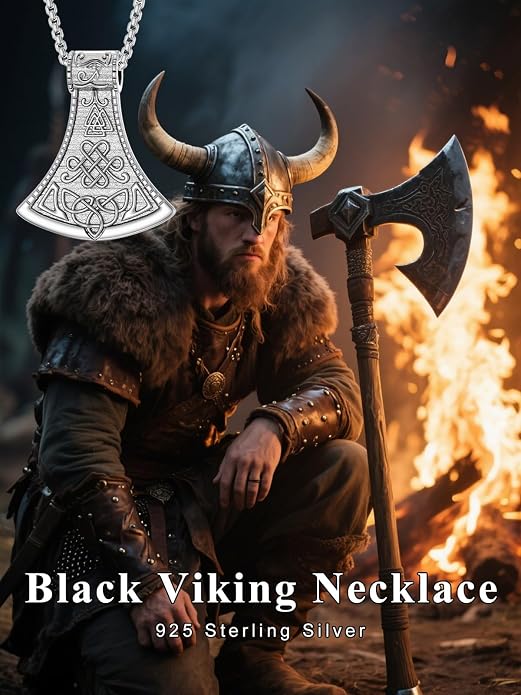 Norse Viking Thor Hammer Necklace 925 Sterling Silver Nordic Mjolnir Necklace Viking Talisman Jewelry Gift for Men