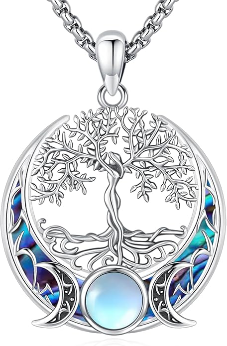 Pentagram/Celtic Knot/Witches Knot/Santa Muerte/Triple Moon Goddess/Baphomet/Hecate Necklace Sterling Silver Magic Wiccan Amulet Pagan Jewelry for Women Men