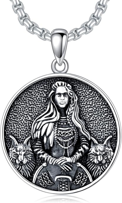 Seiyang Sterling Silver Viking Necklace Norse Jewelry Gift for Men Women with 2mm 22+2 IN Rolo Chain (with Gift Box)