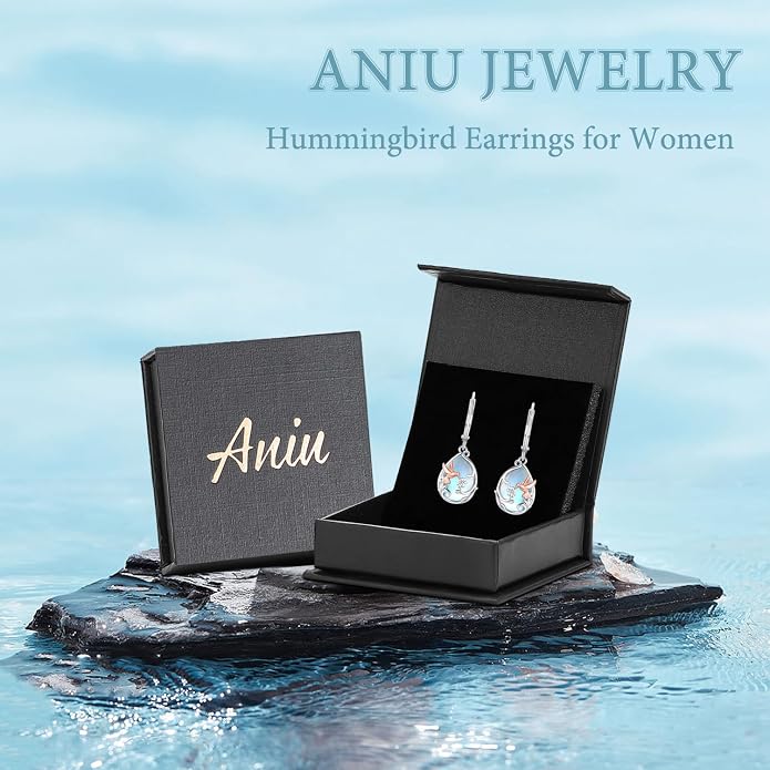 Aniu Tree of Life Earrings for Women Turquoise Malachite Teardrop Dangle Earrings for Women Sterling Silver Anniversary Birthday Drop Dangle Earrings Jewelry Gifts