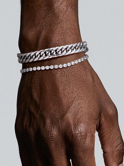 Supcare Unique Anniversary Birthday Valentines Fathers Day Stainless Steel Cuban Link Bracelets for Men Him, To My Man Dad Husband Love Always Remember Wrist Chain Bracelet Jewelry Gifts