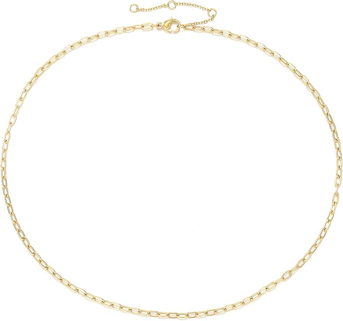 Lcherry Dainty Choker Necklace for Women 14K Gold Plated Choker Necklace Gifts for Her
