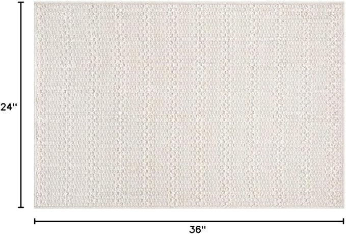 Luul Home Easy Jute Rugs 2x3 White Color Living Room Indoor Outdoor Door Mat for Farmhouse Patio and Kitchen Rug High Traffic Washable Easy to Clean Solid Boho Woven Design Outside Carpet (2 x 3)