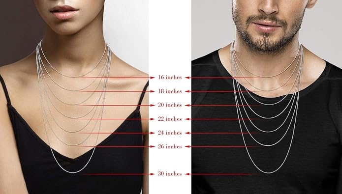 Miabella Italian 925 Sterling Silver or 18K Gold Plated 925 Sterling Silver Thin 1mm Box Chain Necklace for Women, Made in Italy