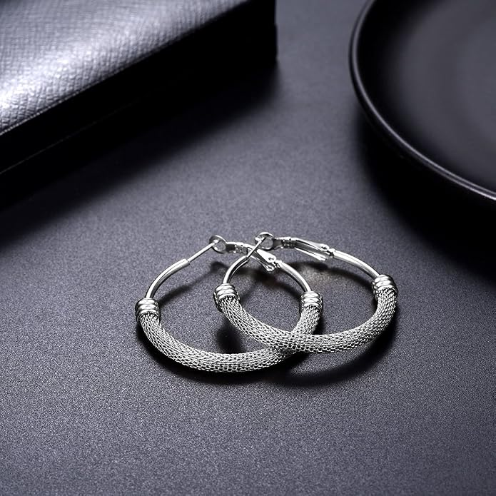 PROSTEEL 30/40/60/80/100mm Chunky Hoop Earrings For Women Gold Plated/Black Stainless Steel Hoops Earrings Statement Jewelry