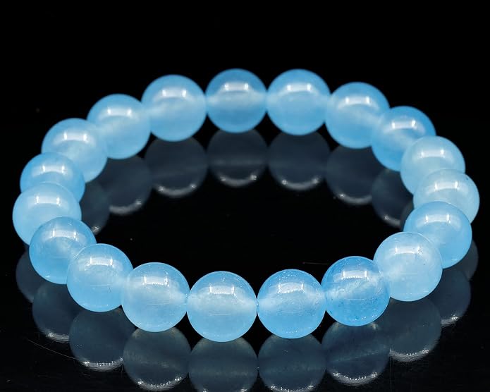 Natural Gemstone Beaded Stretch Bracelet for Men & Women | Handmade 8mm Stone Jewelry | Zodiac Chakra Elastic Bracelet | Meaningful Gift Collection