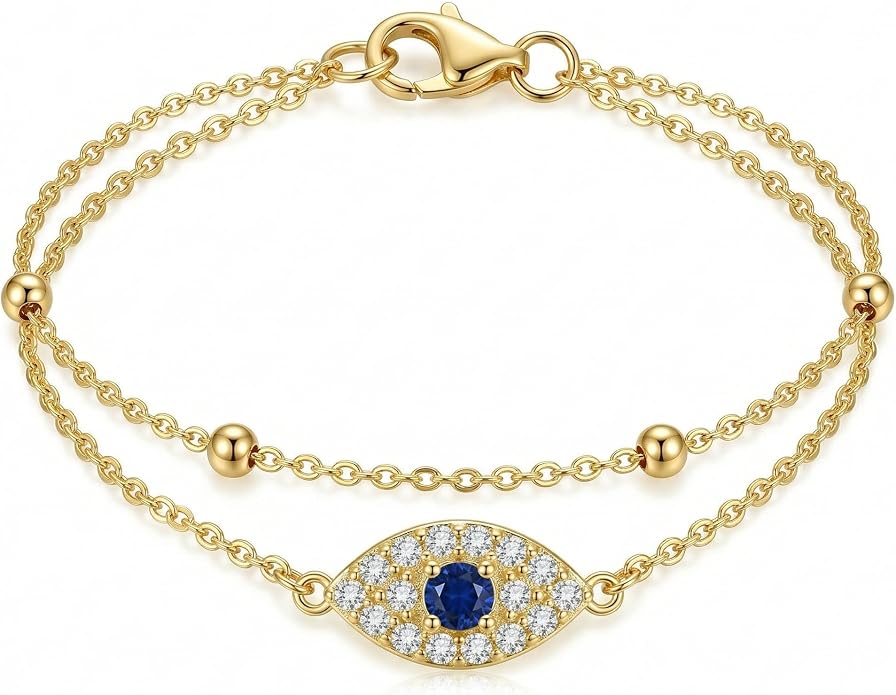 Evil Eye Anklet Bracelets 18k Golden Plated Evil Eye Anklet for Women Jewelry Gifts
